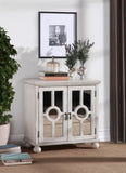 Classic Storage Cabinet Antique White 1pc Modern Traditional Accent Chest with Mirror Doors Pendant B011P169760