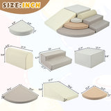 7-Piece Soft Foaming Blocks for Toddlers,Soft& Crawl Playset Indoor, Soft Play Equipment N710P170357E