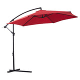 ZNTS 10ft Cantilever Patio Umbrella, Offset Hanging Outdoor Table Umbrella with Tilt Crank, 6 Sturdy 76910800