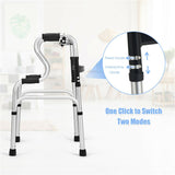 Heavy-Duty Rolling Walker , 2 Modes, 1-Click Fold 08344865