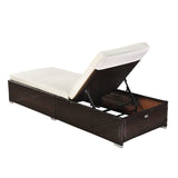 Outdoor Leisure Rattan Furniture Pool Bed / Chaise -Brown 23911533