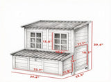 39" Wooden Chicken House, Chicken Coop with Nesting Box, Pull-Out Tray, Waterproof Roof for 2-4 88304524