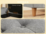 Upholstered Entryway Bench with Seating,Storage Ottoman Bench,with Lift Top and Rubberwood Legs T3971P416408
