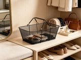 12 Pack Black Wire Shopping Baskets, Metal Mesh Portable Baskets with Handles for Supermarkets, 59124145