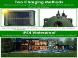 5 Modes Animal Repeller - Solar/USB Rechargeable, PIR Sensing, 3229Sq.ft Coverage, IP54 Waterproof, 17401052