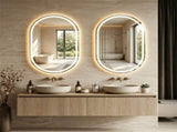 32x20" Oval LED Backlit Bathroom Mirror, 3 Color Temperatures Stepless Dimmable Vanity Mirror, 26607326
