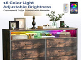 6-Drawer Cabinet with Non-Woven Fabric Drawers and Shelves TV Cabinet with RGB Light Strip US 47450333