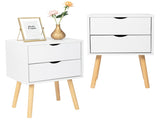 40*30*60cm Simple And Modern White Cabinet, Wood Color Legs, MDF Spray Paint, High Legs, Two 44698952