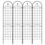 4 Pack Metal Garden for Climbing Plants Outdoor 86.7'' x 19.7'' Rustproof Plant Support Rose W158681065