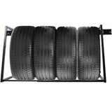 ZNTS Heavy Duty Adjustable Garage Wall Multi-Tire Rack Storage, Black W465121328