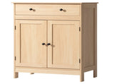 Natural wood color, particleboard with melamine veneer, 60*30*80cm, double doors, single drawer, 45169395