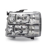 ZNTS Pair Chrome Headlights Clear Lens For 2007-2013 Chevy Silverado 1500 2500 3500 94989568