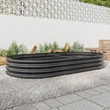 Raised Garden Bed Outdoor, Oval Large Metal Raised Planter Bed for for Plants, Vegetables, and W840102509