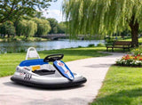 White 6V Electric Ride-On Bumper Car for Kids, 360&deg Spinning & Bumping Fun, Ideal for Toddlers 41020228