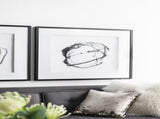 Set of 2 Modern Abstract Wall Art, Square Framed Wall Art, 31.5" x 31.5" W2078130287