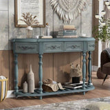 U_STYLE 52''Modern and Contemporary Curved Console Table Sofa Table Entryway Table for Hallway N711P186862C
