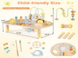 7-in-1 Wooden Baby Activity Table 12M Sensory Play Table with Music & Shape Sorting 80033746