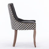 A&A Furniture, Ultra Side Dining Chair, Thickened fabric chairs with neutrally toned solid wood W1143P154100