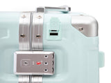 20 Inch Carry On Luggage, Aluminum Frame ABS Hard Shell Suitcase with USB Charging Port, Foldable W2787P536983