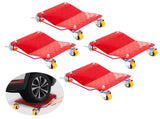 5500 lbs Tire Wheel Dolly Car Set of 4, Heavy Duty Robust & Durable Steel Car Mover with Antiskid W2019P399465