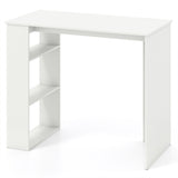 White Computer Desk with Bookshelf 02690440