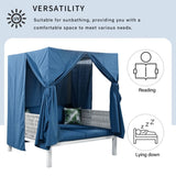 Outdoor Patio Sunbed with Curtains, High Comfort, Suitable for Multiple Scenarios 15401534