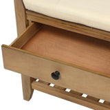 Shoe Rack with Cushioned Seat and Drawers, Multipurpose Entryway Storage Bench 17964080