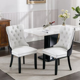 ZNTS Furniture,Modern, High-end Tufted Solid Wood Contemporary PU and Velvet Upholstered Dining Chair 42293880