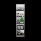 Home Xs Bookcase with 5-Tier Shelves and Slim Design -Matt Gray / White -Office B200137836
