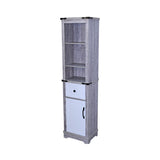 Narrow cabinet,Bathroom Storage Cabinet, Farmhouse Storage Cabinet with Adjustable Shelves & Storage W1412P271797