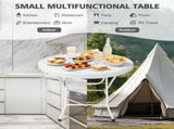 31.5" Round Folding Table, HDPE Cocktail & Bistro Table, Tool-Free Setup, Foldable for Outdoor 42293596