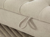 65.75" Wide Modern Upholstered Storage Bench With Double Lids 97880592