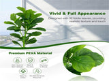 2-Pack 35.5" Artificial Fiddle Leaf Tree - 32 Realistic Leaves, PEVAPE Material, Green 40262150