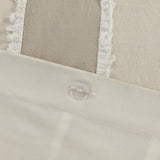 Full/Queen 3 Piece Striped Cotton Duvet Cover Set B035P217803