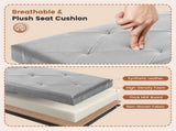 43" Storage Ottoman Bench, Foldable Footrest Stool with High Load Capacity, Holds up to 660 lbPVC 27932967