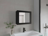 Black Medicine Cabinet with Included Mirror B062P252175