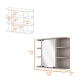 Valdez Medicine Cabinet With Six Shelves, Mirror Cabinet B128P148819