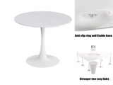 Modern Round Dining Table, 31.5'' Kitchen Dining Room Furniture, Coffee Table, Leisure Table, W2641P192315
