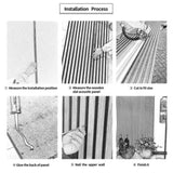 Wood Panels for Wall Slat Wall Panels, 4PC Wood Slat Acoustic Panels for Wall and Ceiling - 3D W347P317959