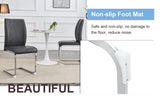 Luxury Simple Arch Chair - Set of 4 Dark Gray PU Material High Resilience Dining Chair with Arched W1151P154855