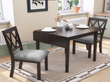 29"- 45" Extendable Dining Table for 4, Folding Kitchen Table with Rubberwood Legs, Space-Saving N752P216387P