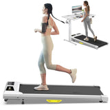 ZNTS Under Desk Treadmill with Incline, Pad for Home/Office, Portable Treadmill 2.5HP, W2025P160491