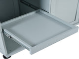 K&K Kitchen Island with Foldable Counter Top, Kitchen Storage Cart with Slide-Out Shelf, Towel Rack N707P173036G