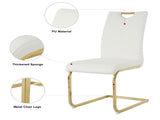 Modern Dining Chairs with Faux Leather Padded Seat Dining Living Room Chairs Upholstered Chair with W210127292