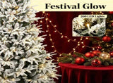 6ft Flocked Christmas Tree Hinged Design 2015 Tips 260 Warm White LEDs 39412533