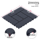 DIY friendly, easy to clean interlocking deck tiles, 11.8"x11.8" patio flooring 44 pieces per 69294810