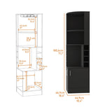 Seattle Bar Cabinet, Eight Bottle Cubbies, Two Large Open Shelves B128P176130