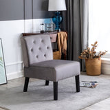 Reese 53" 2Piece Living Room Armless Button Tufted Pattern Accent Chair with Velvet Fabric and B2735P271024