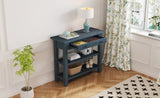 ZNTS TREXM Retro Console Table with Drawer and Two Sturdy Shelves for Entryway, Living Room N715P195561M