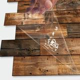 48 Pcs Wood Grain Wall Stickers Self Adhesive Stick On Backsplash PVC Peel And Stick Tiles For 54603393